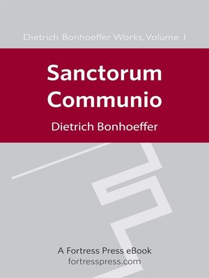 cover image of Sanctorum Communio